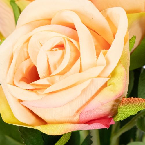 Artikel Kunstmatig rozenboeket met een realistische uitstraling, duurzaam, voor bruiloftsdecoratie, 44 cm, 6 stuks