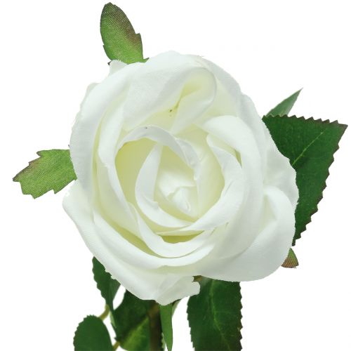 Floristik24 Rose wit 44cm voor decoratie 6st