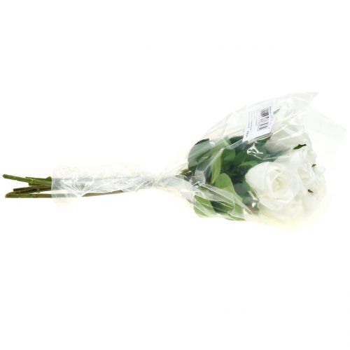Floristik24 Rose wit 44cm voor decoratie 6st
