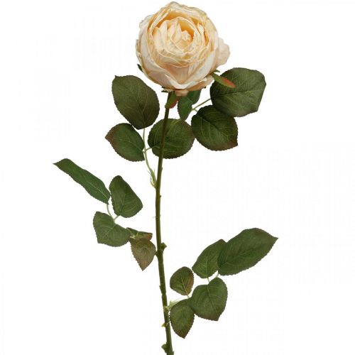 Roos Crème Zijden Bloem Kunstroos L74cm Ø7cm