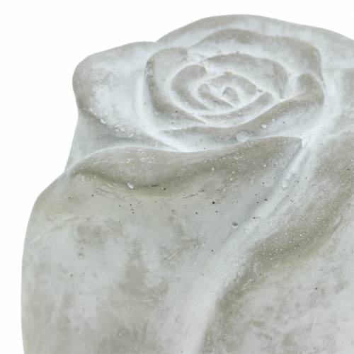 Floristik24 Grafdecoratie roos Grafdecoratie rozen van beton H7cm 6st