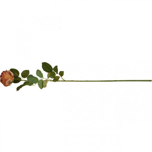 Artikel Kunstroos oranje, kunstroos, decoratieve roos L74cm Ø7cm