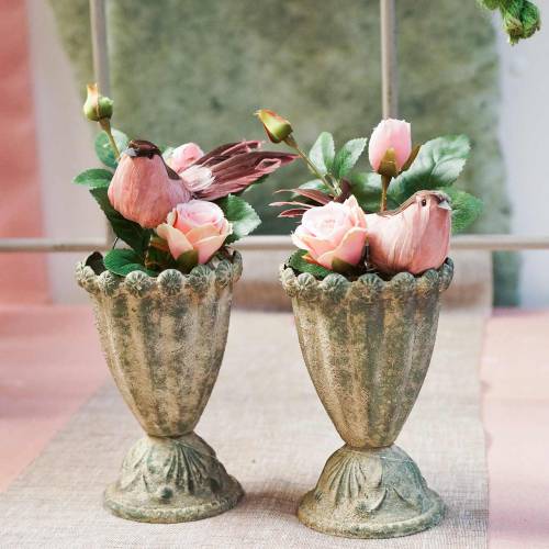 Artikel Roos in een glas Rosa H23cm
