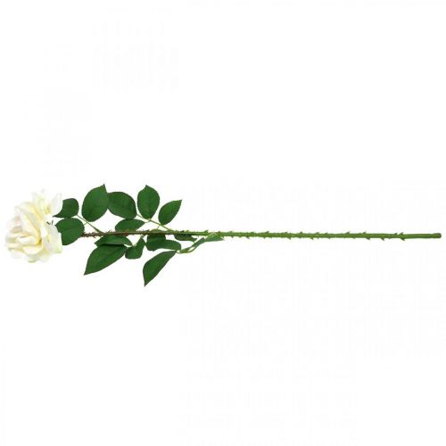 Artikel Zijden bloem, roos op steel, kunstplant roomwit, roze L72cm Ø13cm