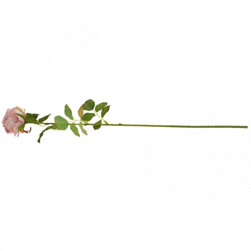Floristik24 Deco roos roze, bloemdecoratie, kunstroos L74cm Ø7cm