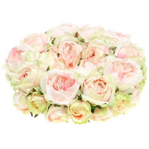 Floristik24 Rozenkrans creme / roze Ø30cm