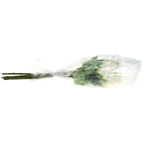 Floristik24 Kunstroos crème 44cm 6st