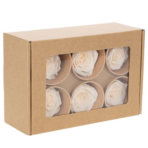 Artikel Rozenkoppen, geconserveerde bloemen voor elegante bloemstukken, 5 cm, 6 stuks