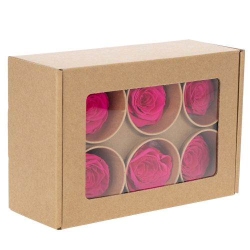 Artikel Geconserveerde rozendecoraties, echte bloemen voor tafeldecoratie, unieke en duurzame bloemen, 5 cm, 6 stuks