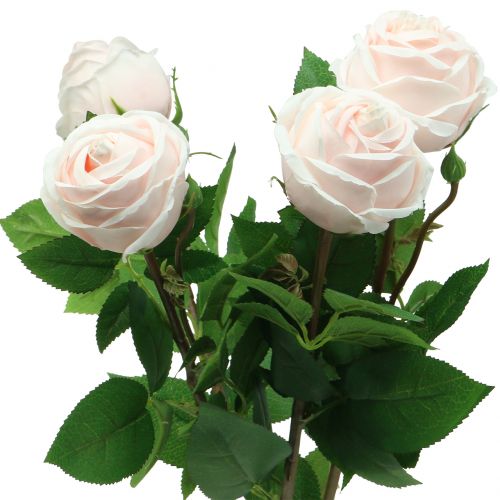 Floristik24 Rozenboeket zachtroze 65cm 4 st