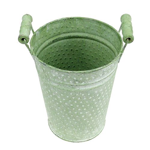Rozen pot met handvatten Ø14.5cm H19cm groen | Floristik24.nl