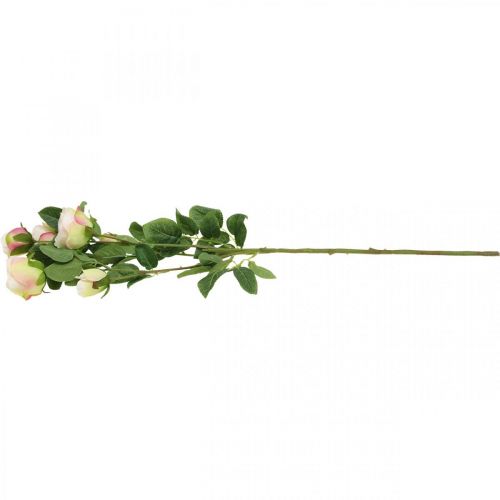 Artikel Rozentak, zijden rozen, kunsttak roze, crème L66cm Ø3/5cm