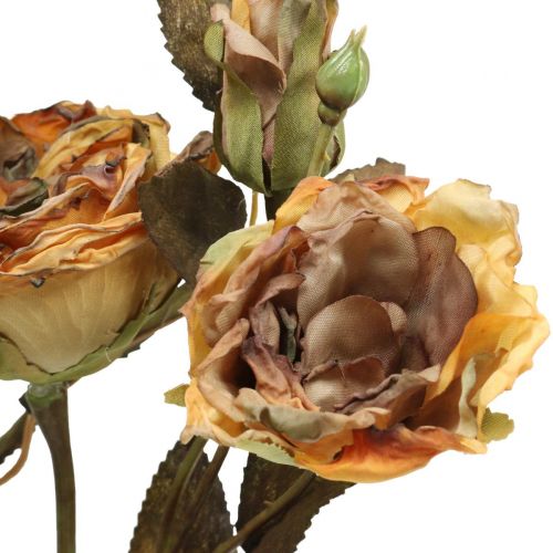 Artikel Decoratief rozenboeket kunstbloemen rozenboeket geel 45cm 3 st