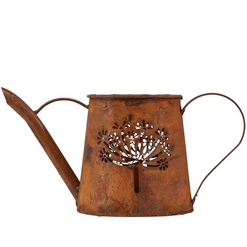 Floristik24 Roest decoratieve gieter metaal paardenbloem patina 25×12×12cm