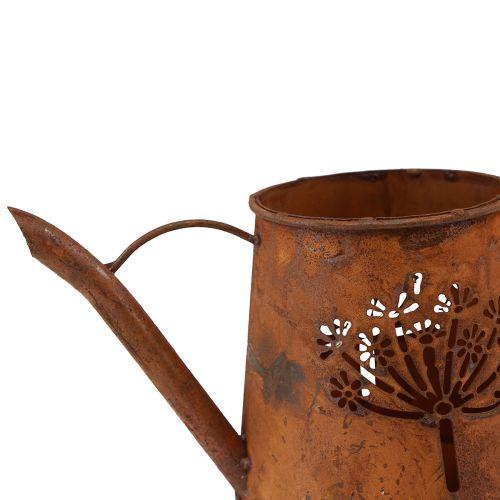 Floristik24 Roest decoratieve gieter metaal paardenbloem patina 25×12×12cm