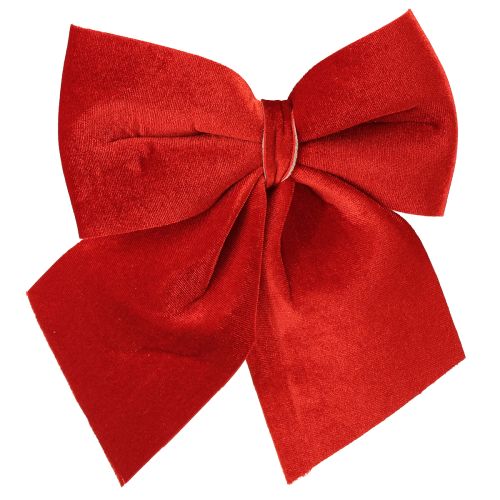 Floristik24 Rode fluwelen strik cadeau 20×25cm lichtrood 2 stuks