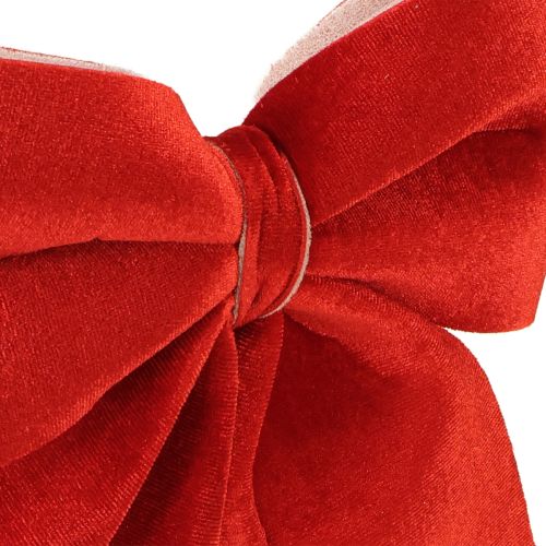Artikel Rode fluwelen strik cadeau 20×25cm lichtrood 2 stuks