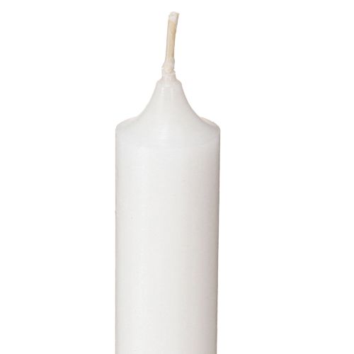 Artikel Rustieke kaarsen wit met kegelvormige voet 350/28mm 4 st.