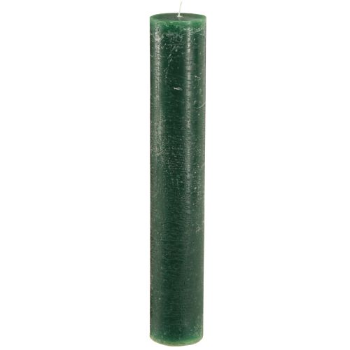 Artikel Rustieke groene stokkaars voor sfeerverlichting en vakantiedecoratie lengte 300mm breedte 50mm 4 st