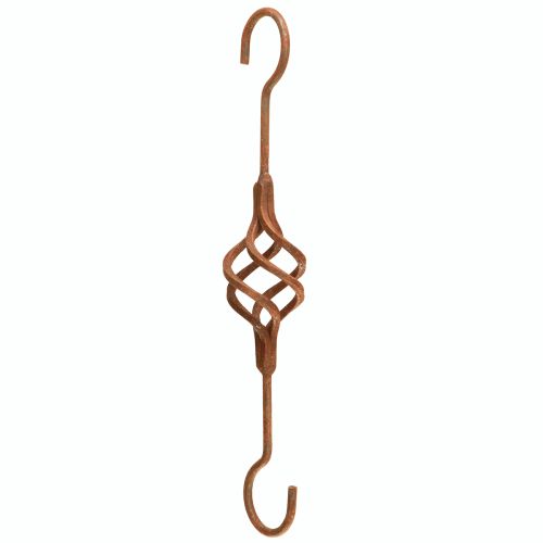 S-haak metaal roest decoratieve metalen haak roest antiek 34cm