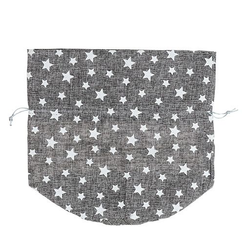 Floristik24 Zakje Sterren Ø23cm H35cm Grijs