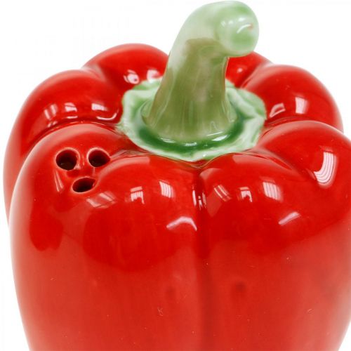 Floristik24 Kruiden shaker paprika, keramiek decoratie, peper en zout shaker set, tafeldecoratie, Ø6cm
