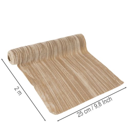 Tafelloper van fluweel met lint, gekreukt fluweel, 25 cm (2 m) | Floristik24.nl