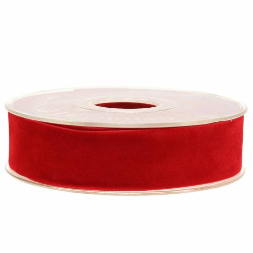 Artikel Fluwelen lint rood 25mm 7m