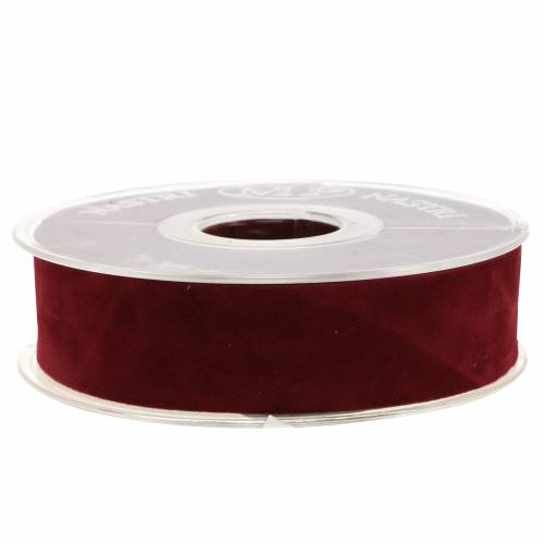 Artikel Fluwelen lint bordeauxrood 25mm 7m