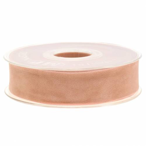 Artikel Fluwelen lint zalm 25mm 7m