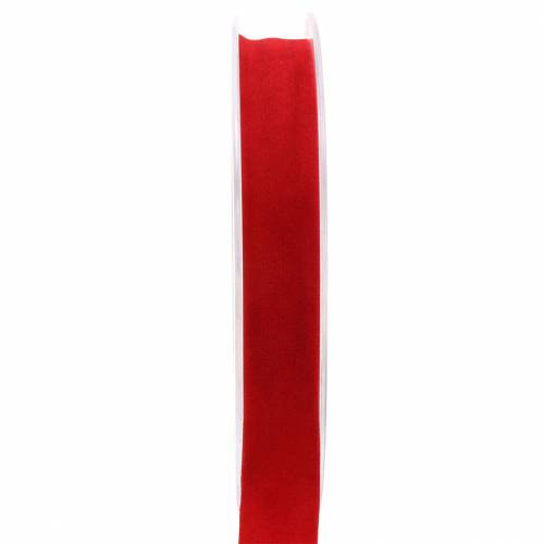 Floristik24 Fluwelen lint rood 15mm 7m