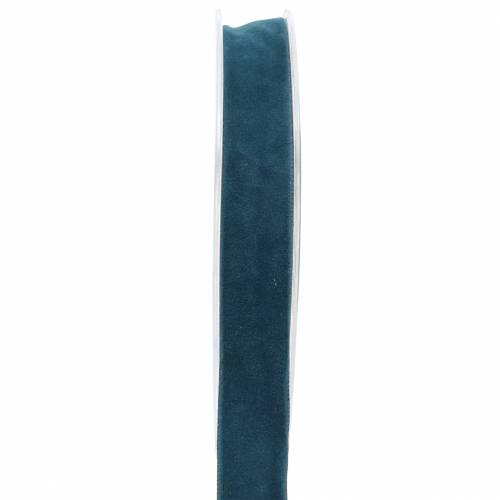 Floristik24 Fluwelen lint blauw 15mm 7m