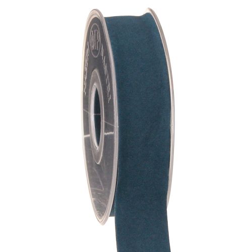 Fluwelen lint blauw cadeaulint decoratief lint 25mm 7m