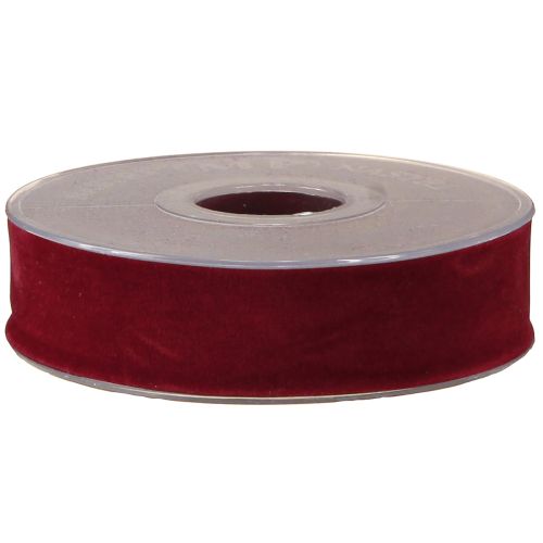 Artikel Fluwelen lint Bordeauxrood decoratief lint rood lint 25mm 7m