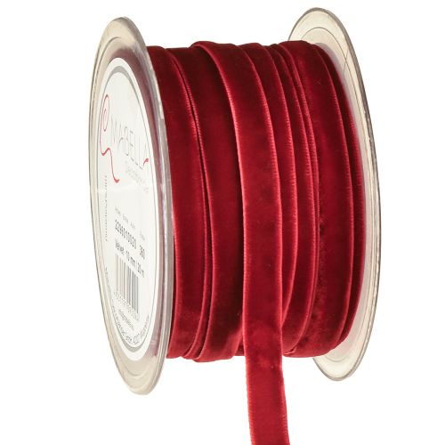 Fluwelen lint decoratieve linten Fluwelen lint Bordeaux 10mm 20m