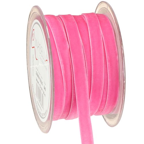Fluwelen lint decoratief lint cadeaulint fluweel roze 10mm 20m