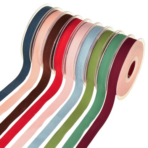 Fluwelen lint decoratief lint fluweel 15mm 7m diverse kleuren