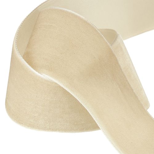 Artikel Fluwelen lint decoratief lint fluwelen cadeaulint beige 40mm 8m