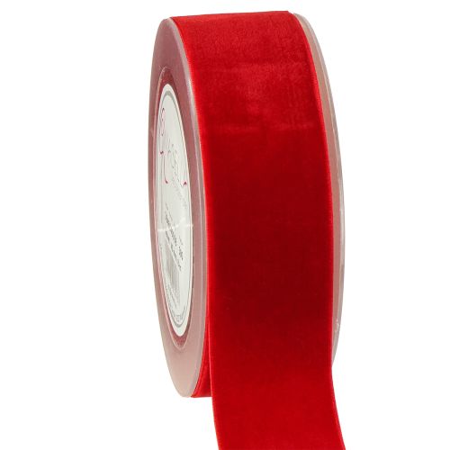 Fluwelen lint cadeaulint decoratief lint fluweel rood 40mm 8m