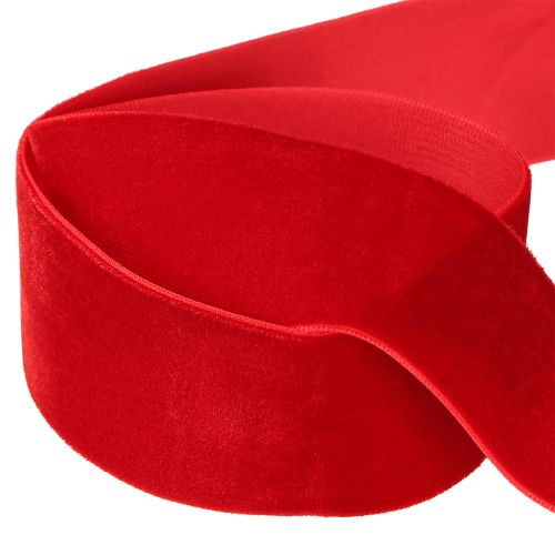 Artikel Fluwelen lint cadeaulint decoratief lint fluweel rood 40mm 8m