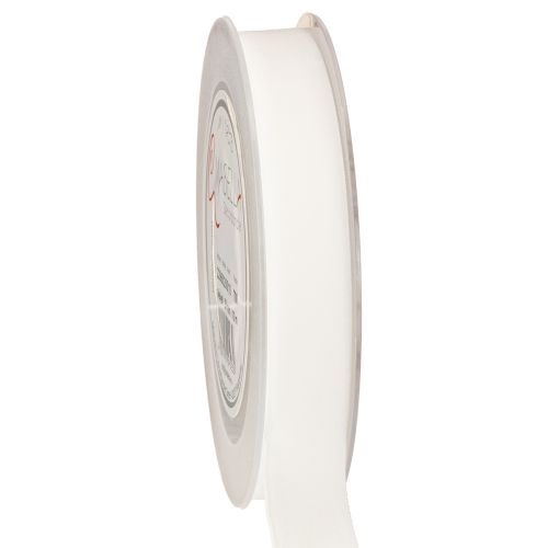Fluwelen lint, cadeaulint, decoratief lint, wit fluweel, 20 mm breed, 10 m lang