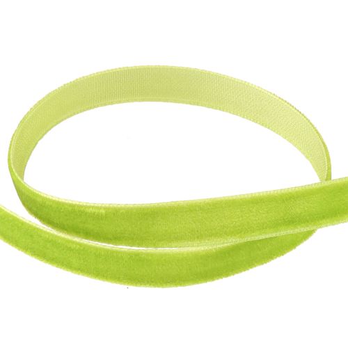 Artikel Fluwelen lint lichtgroen decoratief lint fluweelgroen 10mm 20m