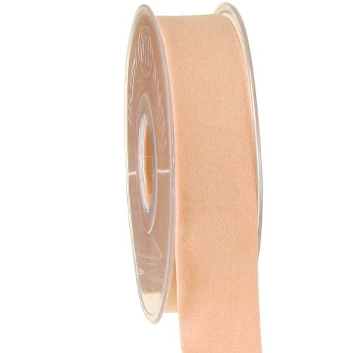 Fluwelen lint zalmlint decoratief lint 25mm 7m