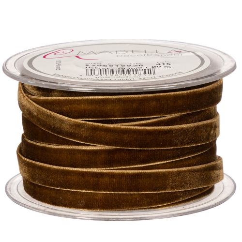Decoratief fluwelen lint, smal, 10 mm breed, 20 m lang, op een rol. | Floristik24.nl