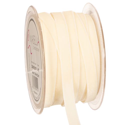 Fluwelen lint op rol voor knutselen en verpakken, 10 mm x 20 m