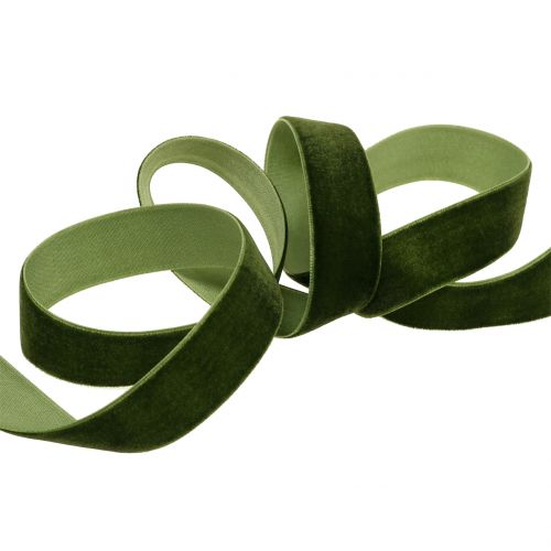 Artikel Fluwelen lint donkergroen 20mm 10m