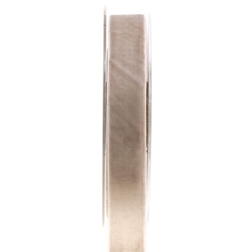 Fluweelband grijs 20mm 10m