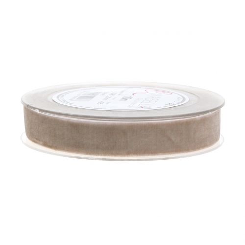 Artikel Fluweelband grijs 20mm 10m
