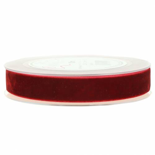 Artikel Fluwelen lint donkerrood 20mm 10m