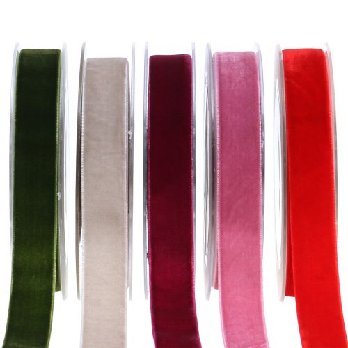 Artikel Fluwelen lint verschillende kleuren 20mm 10m